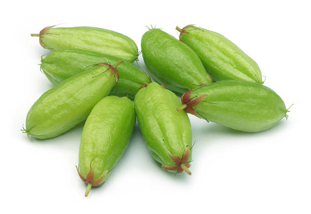 Bilimbi fruits of South East Asia over white background